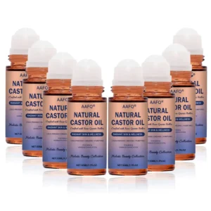 Natural Castor Oil Roll-On| 100% Pure, Unscented, For Radiant Skin | Deeply Hydrates | Reduces Fine Lines | Lush Hair & Relaxation - Image 4