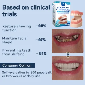 👧🏻🔆- 𝐏𝐫𝐞𝐦𝐢𝐮𝐦 𝐃𝐞𝐧𝐭𝐮𝐫𝐞- (✨Suitable for all mouth shapes, custom-made dentures for a perfect fit✨） - Image 5