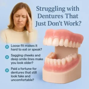 👧🏻🔆- 𝐏𝐫𝐞𝐦𝐢𝐮𝐦 𝐃𝐞𝐧𝐭𝐮𝐫𝐞- (✨Suitable for all mouth shapes, custom-made dentures for a perfect fit✨） - Image 3