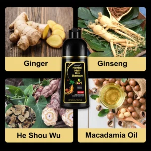 3-in-1 Black Hair Dye Shampoo - Image 5