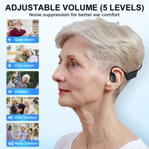 Bone Conduction Smart Hearing Aid Bluetooth Earphones - Image 2