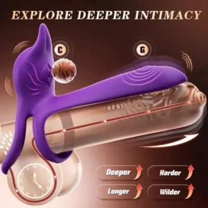 Enchanted Girl Luxe Smart Vibrating Ring – App-Controlled Pleasure for Couples 💫 - Image 3
