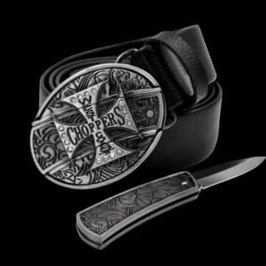 😎 Fashion Genuine Leather Belt With Knife - Image 8