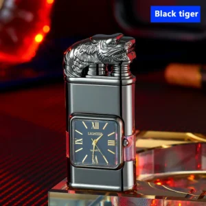 Windproof Lighter Vintage Watch Bezel Jet flame Torch - Image 8