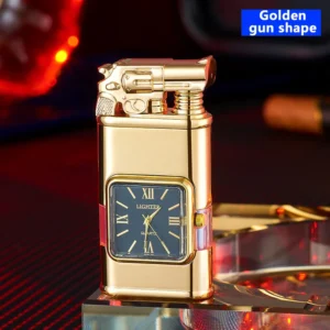 Windproof Lighter Vintage Watch Bezel Jet flame Torch - Image 3