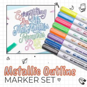 Metallic Outline Marker Set (8pcs Set)
