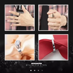 Adjustable Stainless Steel Self Protect Ring - Image 3