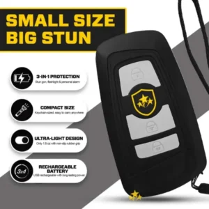 SEAGRIL V77 3in1 Stun & Flashlight & Alarm Car Keychain - Image 2