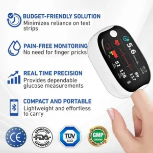 💥 2025 Limited 70% ️OFF 🩺 Laser Blood Glucose Monitoring Device 🔵 Non-invasive, Real-time Results 📲 Wireless Bluetooth Connectable - Image 11