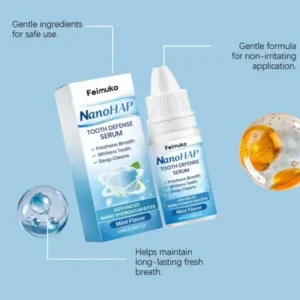 Feimuko Tooth Defense Serum with Nano Hydroxyapatite for Teeth Whitening and Deep Cleaning - Image 6