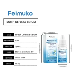 Feimuko Tooth Defense Serum with Nano Hydroxyapatite for Teeth Whitening and Deep Cleaning - Image 9