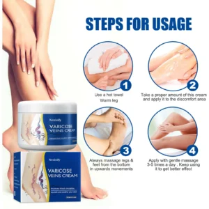 Leg Relief Varicose Veins Cream 50g – Natural Body Care Lotion to Soothe Pain, Reduce Swelling, Improve Circulation & Support Healthy, Comfortable Skin - Image 4