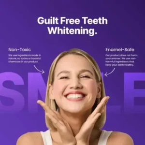 Purple Teeth Whitening Strips 7/21 Treatments Peroxide-Free Enamel Safe No Tooth Sensitivity - Image 6