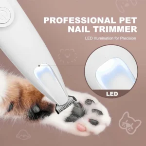 Silent Electric Pet Claw and Hair Trimmer with LED Light | Safe and Low Noise, Suitable for Dogs and Cats - Image 3