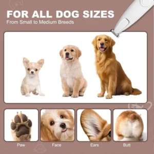 Silent Electric Pet Claw and Hair Trimmer with LED Light | Safe and Low Noise, Suitable for Dogs and Cats - Image 7