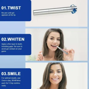 🦷SmileFitPro 35%CP Teeth Whitening Pen (30+ Treatment - Mint Flavor, Enamel Safe, Dentist Formulated, 10 Min Fast Whitening) - Image 4
