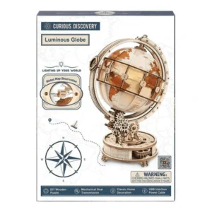 Luminous 3D Magnifying Globe Wooden Puzzle - Image 8