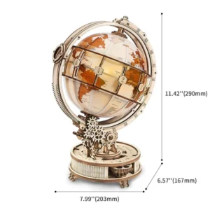 Luminous 3D Magnifying Globe Wooden Puzzle - Image 7