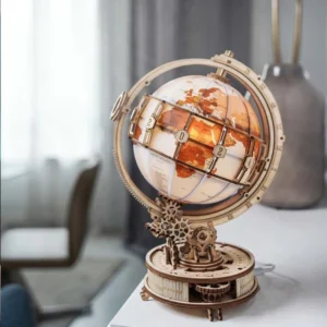 Luminous 3D Magnifying Globe Wooden Puzzle - Image 2