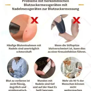 Hochpräzises multifunktionales nicht-invasives Gerät – 99,99% Genauigkeit!Kompatibel mit iOS und Android Smartphones - Image 4