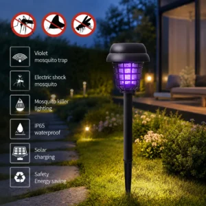🦟❌Solar-Powered Mosquito Killer Lamp-Outdoor Solar LED Mosquito Killer Garden Lamp - Image 4
