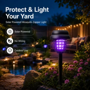 🦟❌Solar-Powered Mosquito Killer Lamp-Outdoor Solar LED Mosquito Killer Garden Lamp - Image 5
