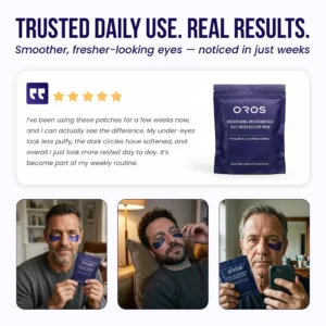 Oros Dissolving Microneedle Eye Patches for Men - Image 4