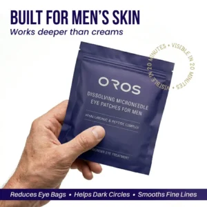 Oros Dissolving Microneedle Eye Patches for Men - Image 6