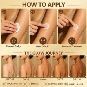 Hiskin Sunless Tanning Microneedle Patch | DHA-Free Bronze Glow - Image 10