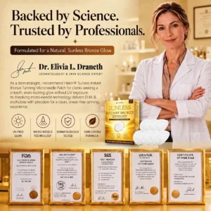 Hiskin Sunless Tanning Microneedle Patch | DHA-Free Bronze Glow - Image 12