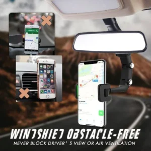 Rearview Mirror Car Phone Holder - Image 3