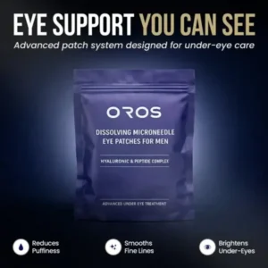 Oros Dissolving Microneedle Eye Patches for Men - Image 2