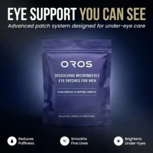 Oros Dissolving Microneedle Eye Patches for Men - Image 2