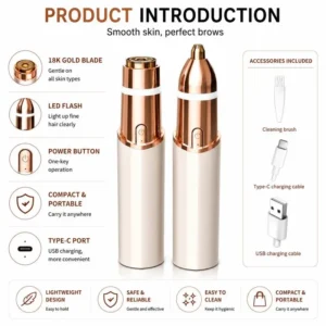 TopSpire 2-in-1 Facial & Eyebrow Hair Trimmer - Image 5