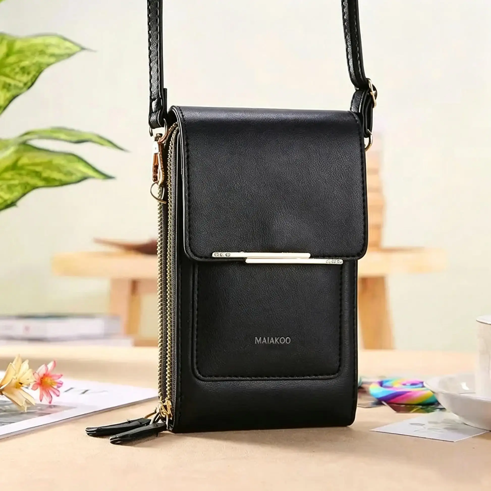 Touchscreen Crossbody Phone Wallet for Women | Water-Resistant Vegan Leather - Image 11