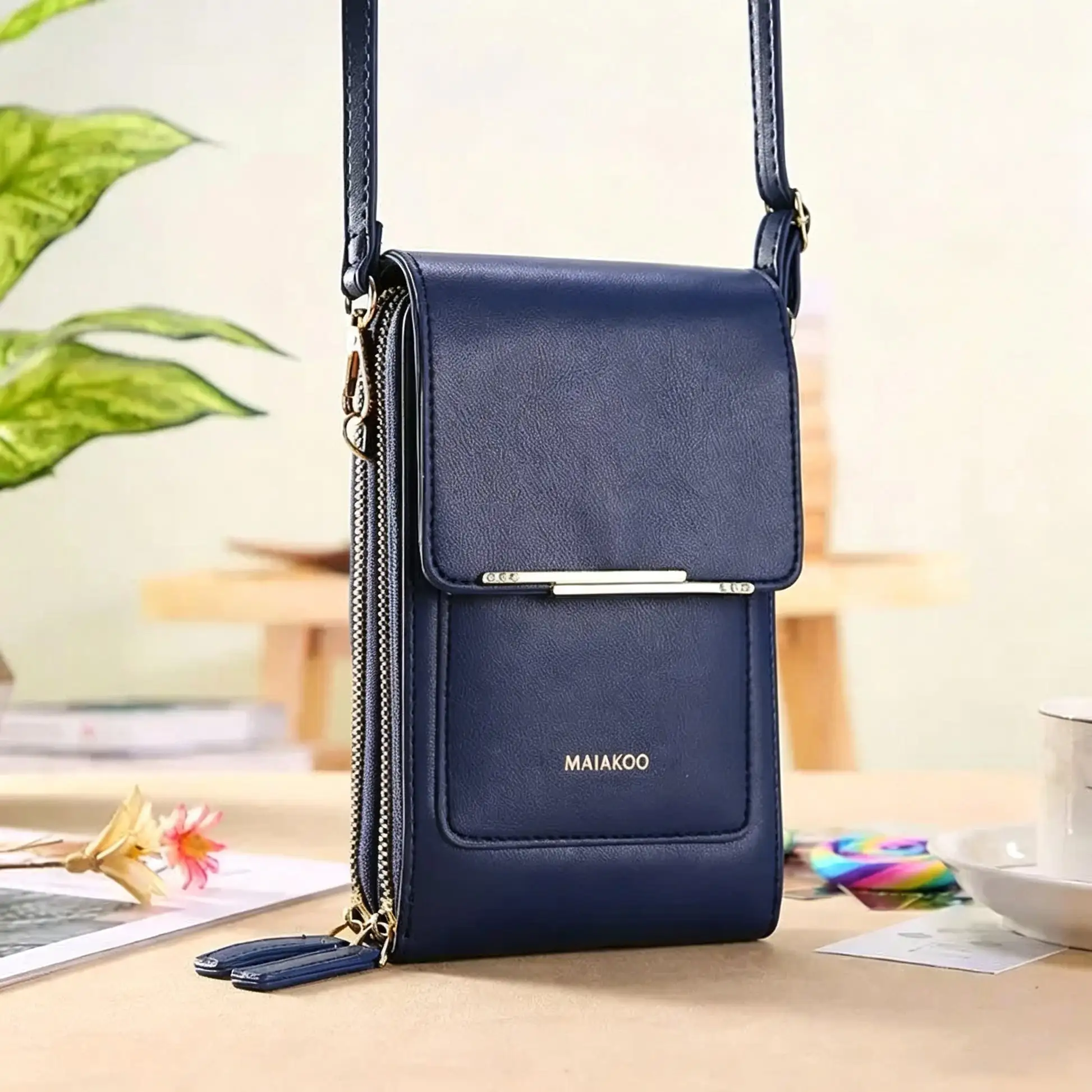 Touchscreen Crossbody Phone Wallet for Women | Water-Resistant Vegan Leather - Image 13