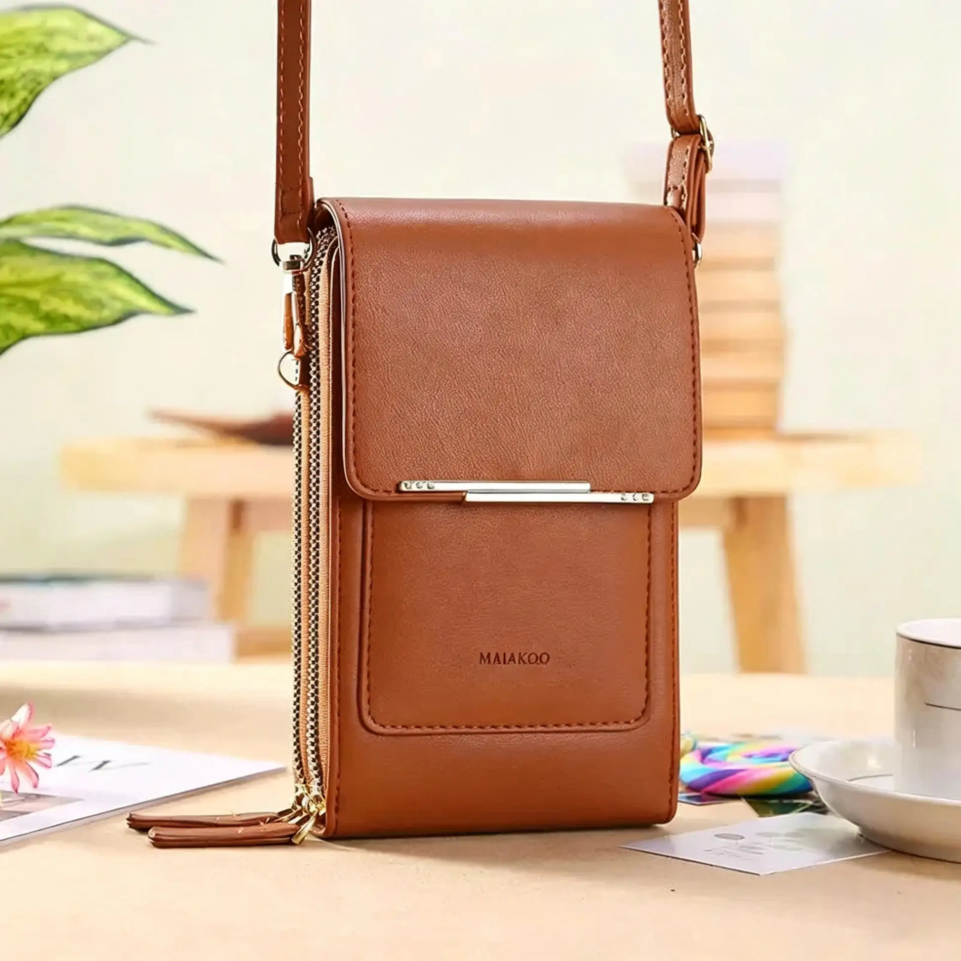 Touchscreen Crossbody Phone Wallet for Women | Water-Resistant Vegan Leather - Image 15