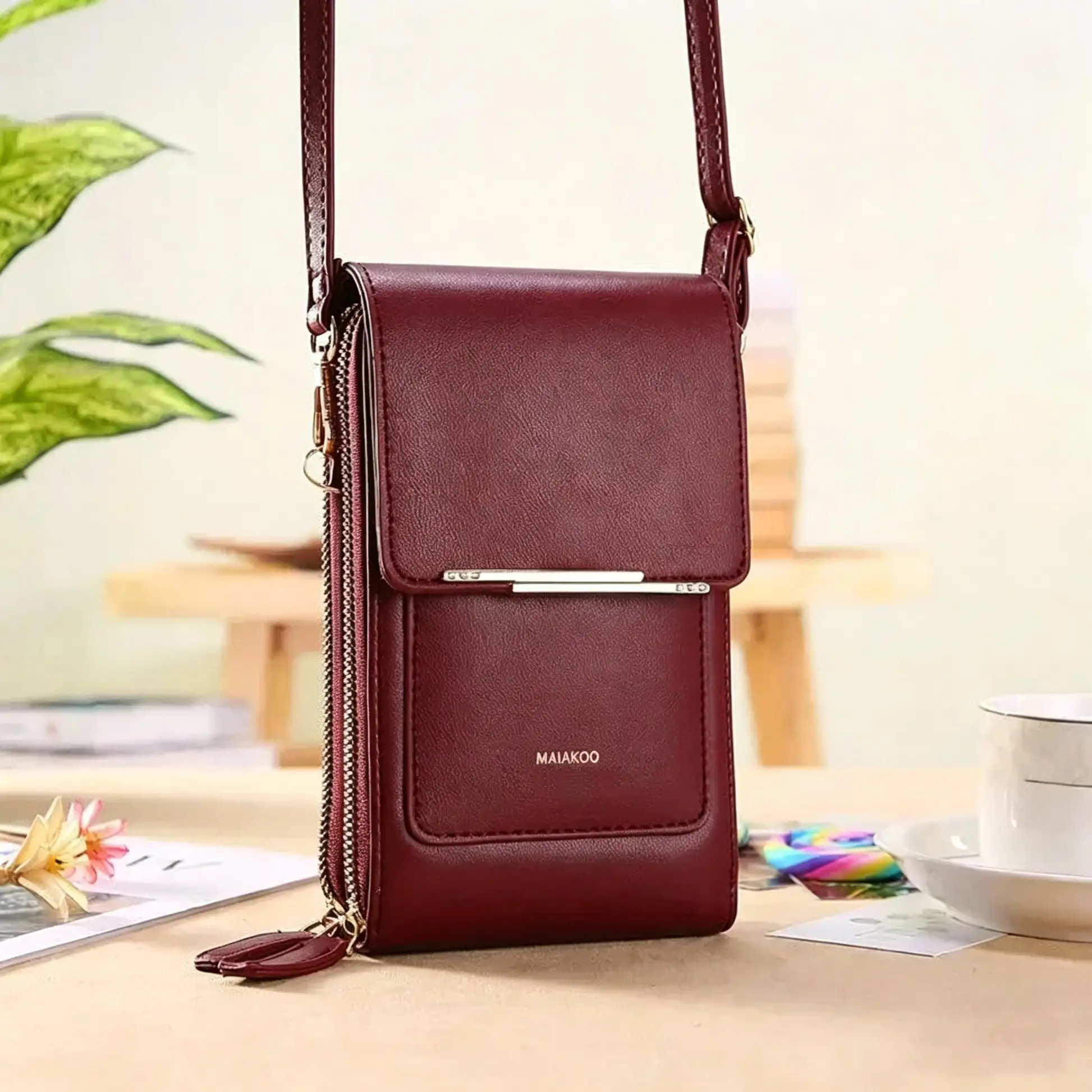 Touchscreen Crossbody Phone Wallet for Women | Water-Resistant Vegan Leather - Image 16
