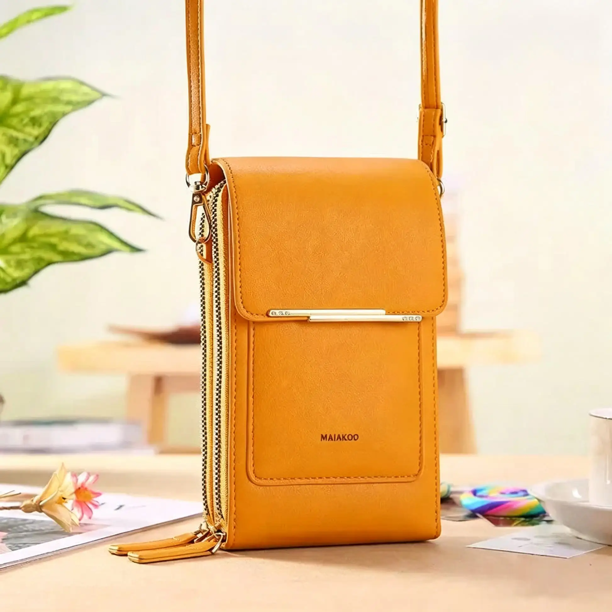 Touchscreen Crossbody Phone Wallet for Women | Water-Resistant Vegan Leather - Image 17