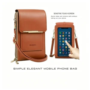 Touchscreen Crossbody Phone Wallet for Women | Water-Resistant Vegan Leather - Image 5