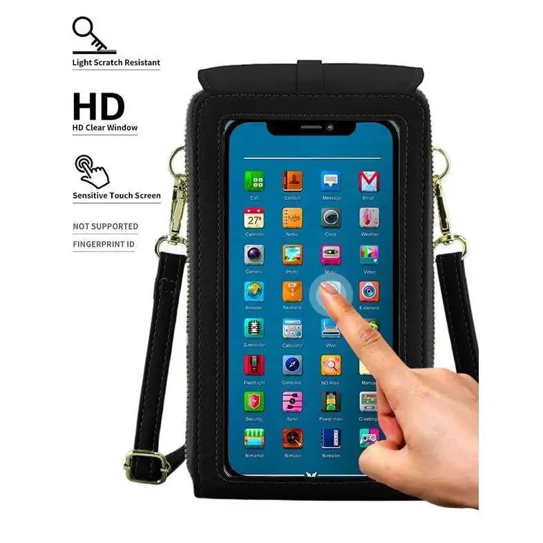 Touchscreen Crossbody Phone Wallet for Women | Water-Resistant Vegan Leather - Image 7