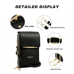 Touchscreen Crossbody Phone Wallet for Women | Water-Resistant Vegan Leather - Image 9