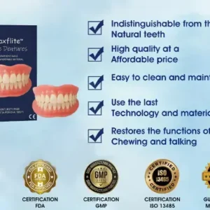 Vaxflite Full Denture Set | Custom Fit Upper & Lower Dentures - Image 5