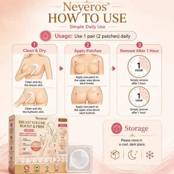 Breast Enhancement Nano Microneedle Patch | Targeted Bust & Glute Care - Image 5