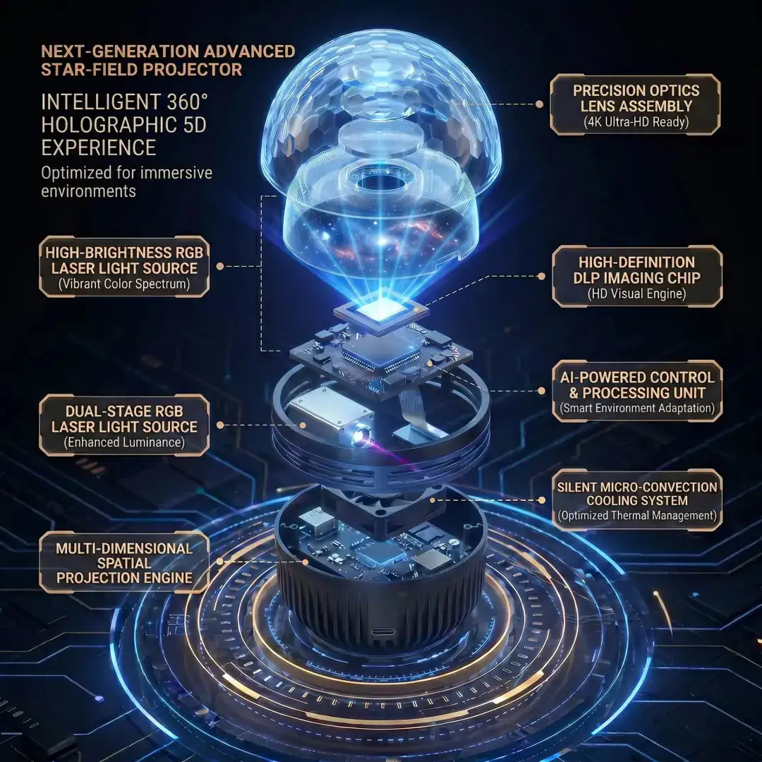 360° Smart Holographic Starry Sky Projector - Image 5