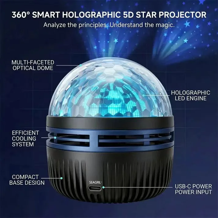 360° Smart Holographic Starry Sky Projector - Image 6